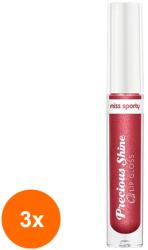 Miss Sporty Set 3 x Luciu de Buze Miss Sporty Precious Shine, 60 Blushing Red, 2.6 g (ROC-3xMAGT1002816TS)