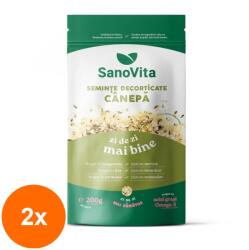 Sano Vita Set 2 x Seminte de Canepa Decorticate, Sanovita Zipper, 200 g