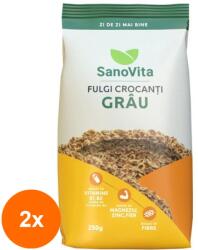 SanoVita Set 2 x Fulgi Crocanti de Grau, Sanovita, 250 g