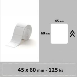Niimbot 1EA01195501, 45x60mm, 125 бр. , бели самозалепващи етикети (1EA01195501)
