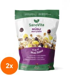 SanoVita Set 2 x Musli cu Merisoare, Sanovita Zipper, 400 g