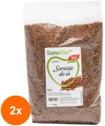 Sano Vita Set 2 x Seminte de In, Sanovita, 1 Kg
