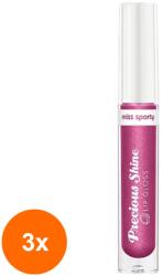 Miss Sporty Set 3 x Luciu de Buze Miss Sporty Precious Shine, 50 Amazing Fuchsia, 2.6 g (ROC-3xMAGT1002815TS)