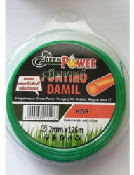 GreenPower Műanyag vágószál 2mmx126m kör műa. bliszterben (GP1113)