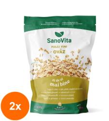 SanoVita Set 2 x Fulgi de Ovaz, Fini, Sanovita Zipper, 450 g