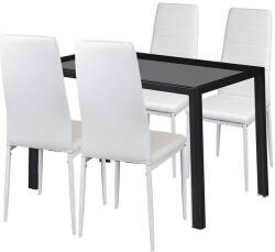 Leziter Nicole 4+1 étkező garnitúra fehér (LEAC120-BL_MDC-001-White_4) - homelux