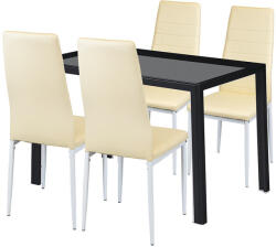 Leziter Nicole 4+1 étkező garnitúra bézs (LEAC120-BL_MDC-001-Beige_4) - homelux