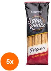 SanoVita Set 5 x Grisine Simple din Faina Integrala de Grau, Sanovita, 50 g