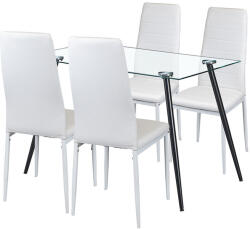 Leziter Cruz 4+1 étkező garnitúra fehér (LUAL120B_MDC-001-White_4) - homelux