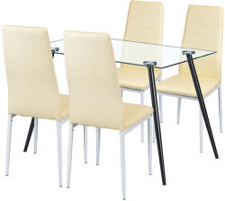 Leziter Cruz 4+1 étkező garnitúra bézs (LUAL120B_MDC-001-Beige_4) - homelux
