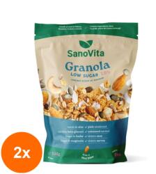 SanoVita Set 2 x Granola Low Sugar 3.6%, Sanovita Zipper, 350 g