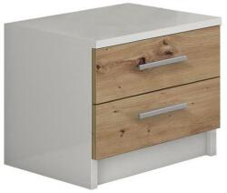 EMS TOD éjjeliszekrény fehér/artisan tölgy Stolik Nocny Biały/Artisan (MT0017)