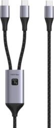 TECHLY ICOC MU2C-2C100W USB kábel USB 2.0 1, 5 M USB C 2 x USB C Fekete, Szürke (ICOC MU2C-2C100W) (ICOC MU2C-2C100W)