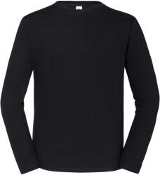 Fruit of the Loom Unisex felnőtt Iconic 195 egyszínű hosszú ujjú póló 4XL fekete