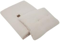 EKO Ágynemű szett 2 részes muszlin Beige 30x40 cm, 75x100 cm - pepita