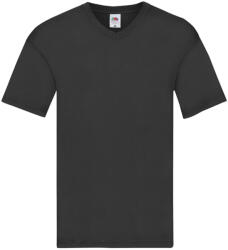Fruit of the Loom Férfi eredeti V nyakú póló 2XL fekete