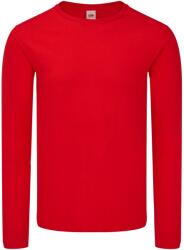 Fruit of the Loom Férfi Iconic 150 klasszikus hosszú ujjú póló 2XL vörös