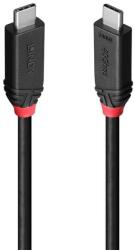 Lindy 37001 USB kábel USB4 Gen 3x2 1 M USB C Fekete (Cablu Lindy 1m Type C Male Black Line) (Cablu Lindy 1m Type C Male Black Line)