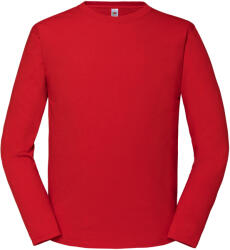 Fruit of the Loom Unisex felnőtt Iconic 195 egyszínű hosszú ujjú póló M vörös