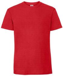 Fruit of the Loom Férfi Iconic 195 prémium gyűrűsfonású pamut póló XL vörös