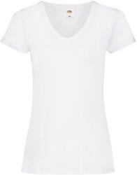 Fruit of the Loom Női Valueweight V nyakú póló XL fehér