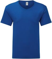 Fruit of the Loom Unisex felnőtt ikonikus Vnyakú póló 3XL kék