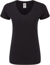 Fruit of the Loom Női Iconic V nyakú póló XS fekete