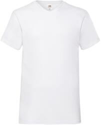 Fruit of the Loom Férfi Valueweight sima V nyakú póló 5XL fehér