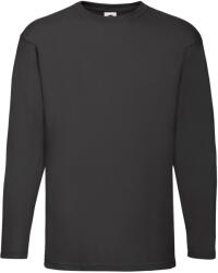 Fruit of the Loom Férfi Valueweight hosszú ujjú póló 4XL fekete