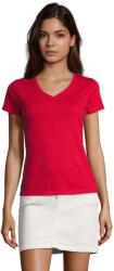SOL'S Női Imperial V nyakú póló S vörös