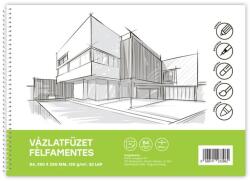 BLUERING Vázlatfüzet FÉLFAMENTES B/4 32 lap 120gr. Bluering (60424) - tonerpiac