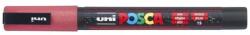 uni Dekormarker 0, 9-1, 3mm, Uni-Posca PC-3ML csillámló piros (2UPC3MLP) - tonerpiac