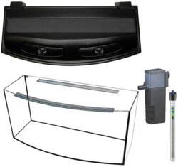  Akvárium szett 180 liter íves - tetővilágítással, szűrővel, fűtővel (100180IFA)