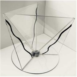  Háromszög akvárium, bettatartó (BB33)