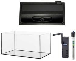  Akvárium szett 54 liter szögletes - tetővilágítással, szűrővel, fűtővel (10054FA)