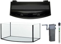  Akvárium szett 98 liter íves - tetővilágítással, szűrővel, fűtővel (10098IFA)