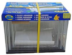  BPS szögletes akvárium élvédőkkel, plexi fedőlappal, poszter háttérrel - 28 liter (BPS-6000)