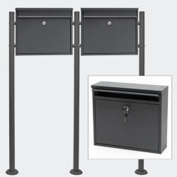 XPOtool V13 postaláda és állvány szett 36x10, 5x31, 5 cm, falra szerelhető, zárral, porszórt acélból 60487