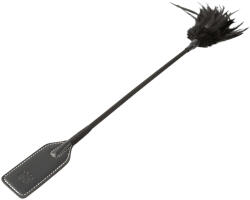 Sei Mio - paskoló és simogató korbács 2in1 (fekete) - szexshop