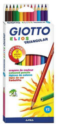GIOTTO Színes ceruza GIOTTO Elios Wood Free háromszögletű 12db/készlet (275800) - mystock