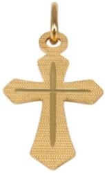 Ékszershop Mattírozott arany kereszt medál (1295014)