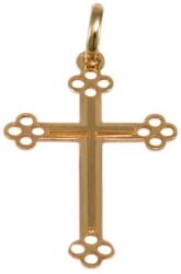 Ékszershop Fényes áttört mintás arany kereszt medál (1253908)