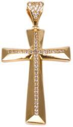 Ékszershop Köves nagy méretű arany kereszt medál (1314195)
