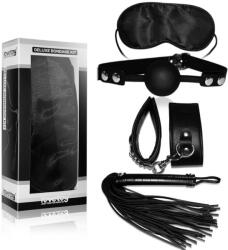 Lovetoy Deluxe Bondage bdsm szett, szemmaszk, szájpöcök, bilincs, korbács