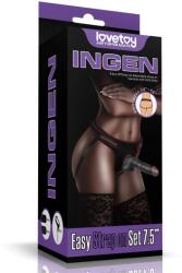 Lovetoy Easy Strapon Set 7.5" Black - vibriteszt