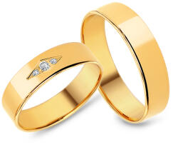 Heratis Forever Arany jegygyűrű kövekkel, szélessége 4-6 mm SKOB112