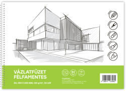 BLUERING Vázlatfüzet félfamentes B/4 120g (60424) - cartridge