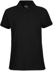 Neutral Női galléros póló Classic organikus Fairtrade biopamutból - Fekete | XL (NE-O22980-1000133001)