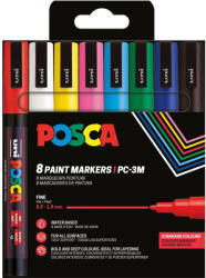 uni Uni Posca PC-3M Készlet 8 Darab/Készlet Alap Színek PFP (2UPC3M8DBALAP)