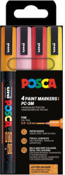 uni UNI Posca PC-3ML Akril Marker Készlet 4 Darab/Készlet Meleg Csillámló Színek PFP (2UPC3ML4DBMELEGCSILLAM)